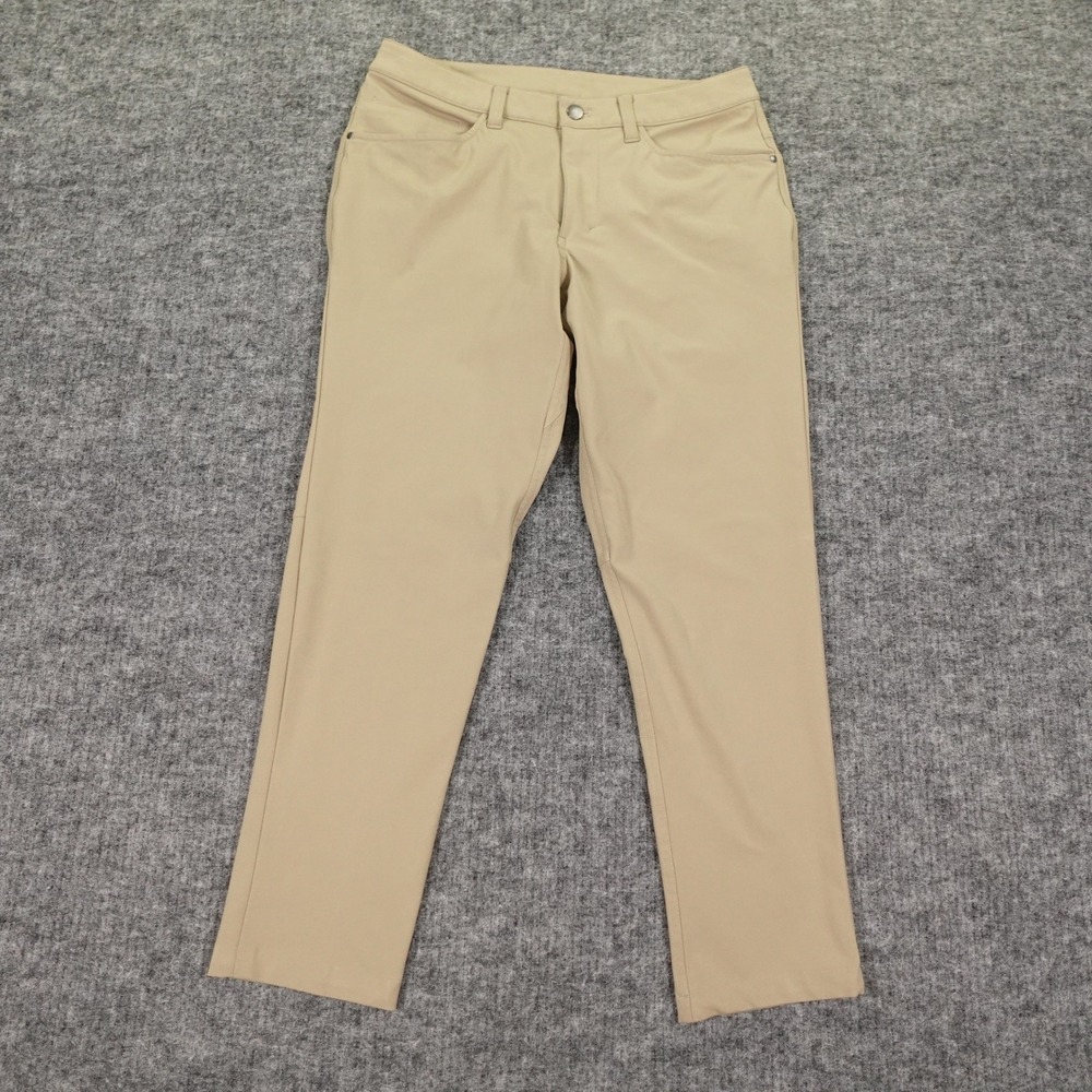 Lululemon ABC Pants Mens 30x26.5 Khaki Beige‎ Classic Fit Stretch Trousers